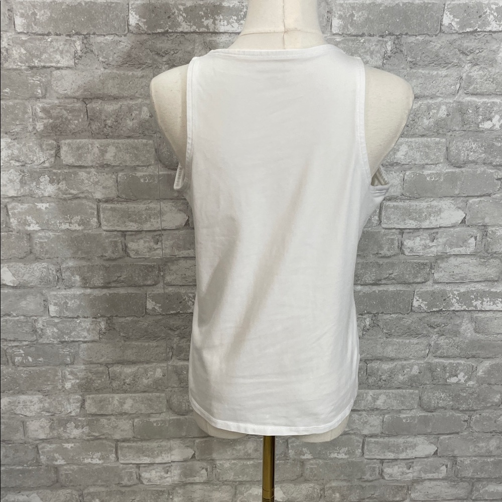 Eileen Fisher Classic White Tank Top - Picture 3 of 5